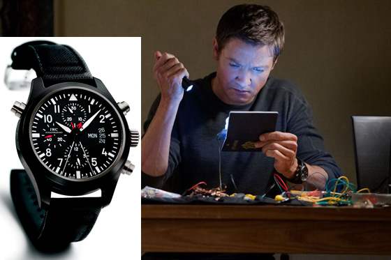 Jeremy Renner, IWC Double Chronograph Top Gun