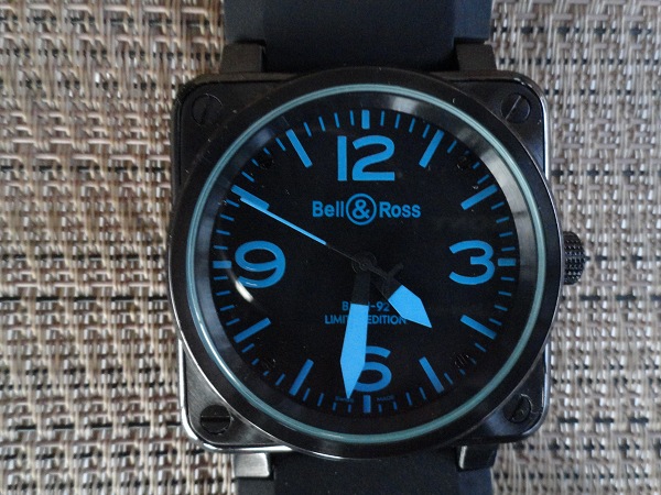 Replica Bell & Ross carbonio Vigilanza blu