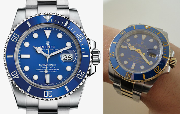 Differenze tra Rolex Submariner Replica Vs reale Blu Two Tone